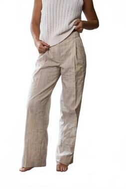 NEW ROSEANNA oscar pleated pants in beige